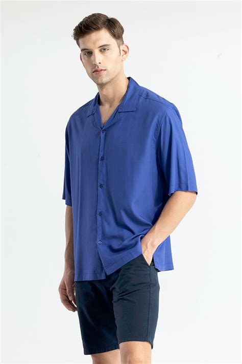 Buy Men's Mateo Blue Oversized Shirt Online | SNITCH