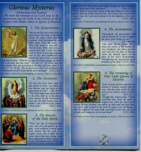 5 Mysteries of Holy Rosary - Item EB637 - Pamphlets Joyful Sorrowful ...