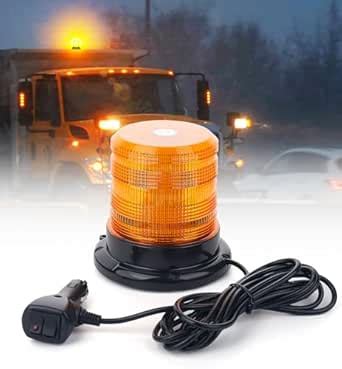 LUMENIX Amber LED Rooftop Beacon Strobe Light Forklift Rotating Warning ...