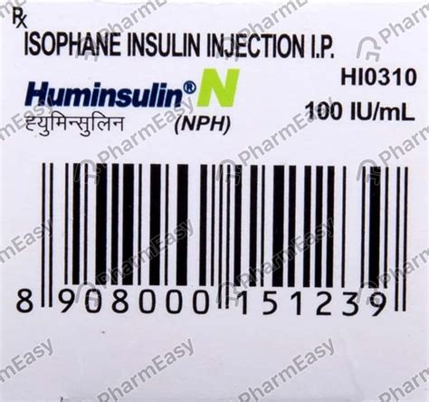 Huminsulin Nph 100 IU/ML Suspension For Injection (10): Uses, Side ...