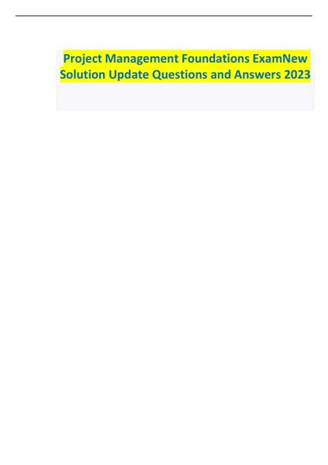 Project Management Test Questions and Answers 的图像结果