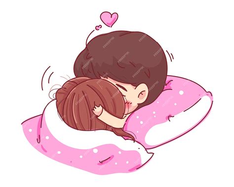 Character of romantic couple hug with happy valentines day concept ...