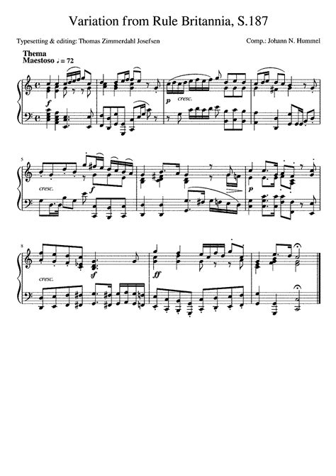 Variation from Rule Britannia, S.187 (Hummel, Johann Nepomuk) - IMSLP