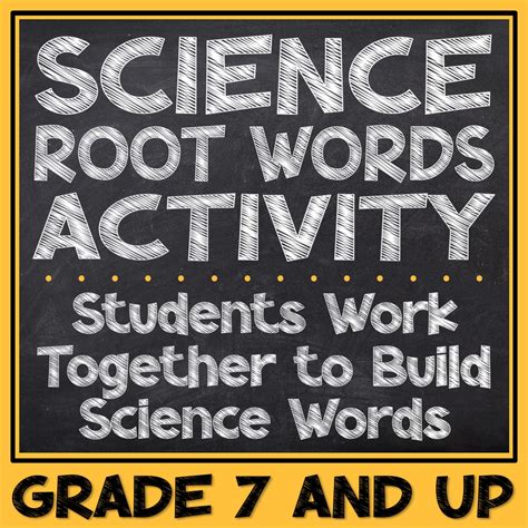 Science Root Words Activity - Flying Colors Science