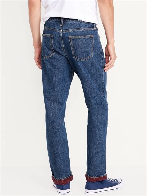 90's Straight Flannel-Lined Jeans | Old Navy