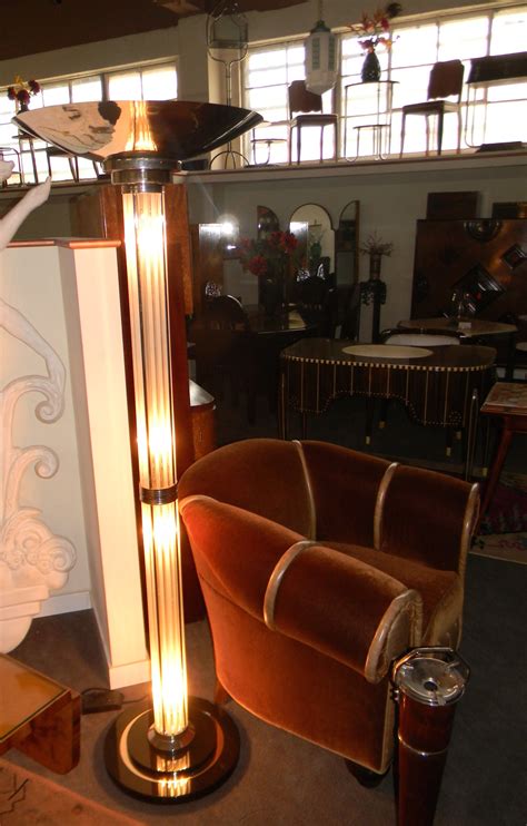 Stunning Art Deco Floor Lamp with glass rods and lights - AWS