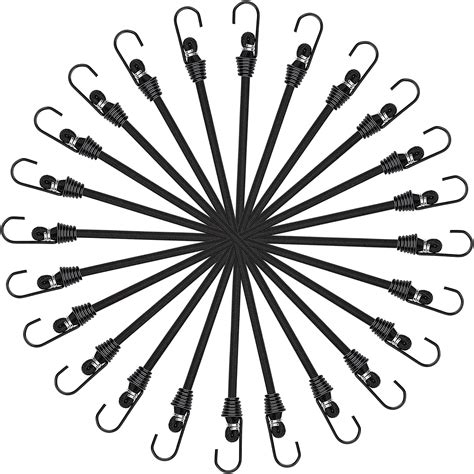 Joneaz Mini Bungee Cord with Hooks 4 Inch, Plastic Coated, without ...