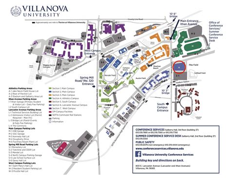 Villanova Campus Map - Performing Arts Center - Villanova Theatre