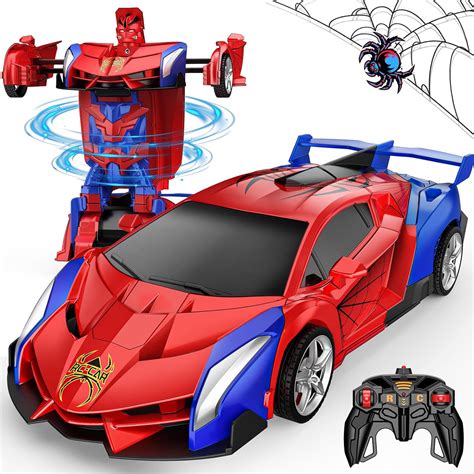 Spider Remote Control Cars for Kids, vicia Transform Robot Toys for 3-10 Year Old Boys RC Car 3 ...