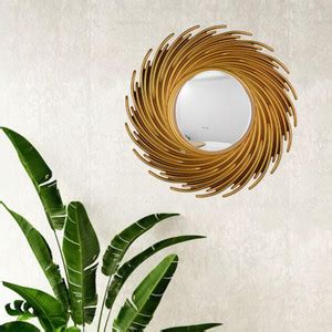 Satyam Kraft 1 Pcs Golden Color Decorative Mirror Frame for Wall Decor ...