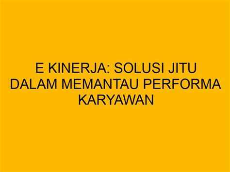 Image result for E-Kinerja Tutorial