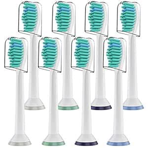 MAYCREATE 8 Pack Electric Toothbrush Head Replacement for Philips