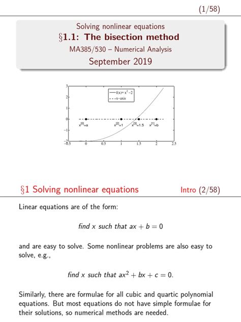 Bisection Method Mathematica 的图像结果