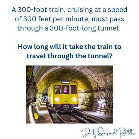 How long will it take the train to travel through the tunnel? - Daily ...