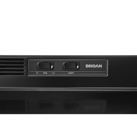 Broan 30-in Ductless 160-CFM Black Under Cabinet Range Hood with ...