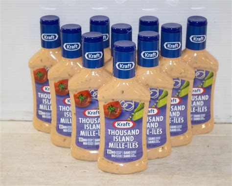10 BOTTLES OF KRAFT THOUSAND ISLAND DRESSING