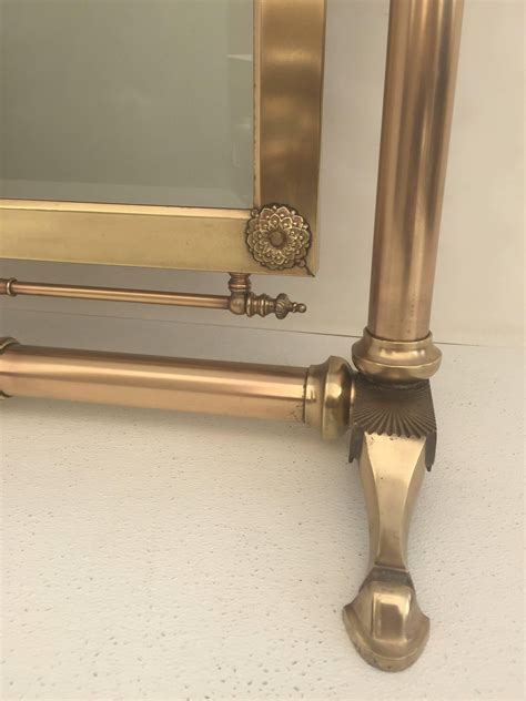 Neoclassical Brass Cheval Tilting Floor Mirror at 1stDibs | vintage ...