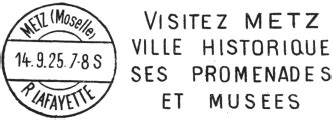 Oblitérations mécaniques d'Alsace et Loraine - Metz