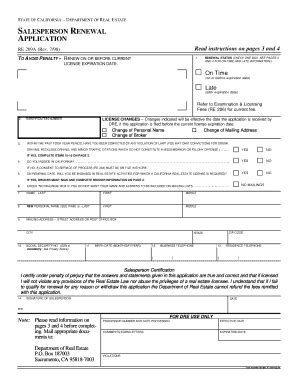 Fillable Online learning SALESPERSON RENEWAL APPLICATION - Learning ...