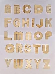 Wooden Alphabets Set ABCD - 26 Letters Multi Purpose : Amazon.in ...