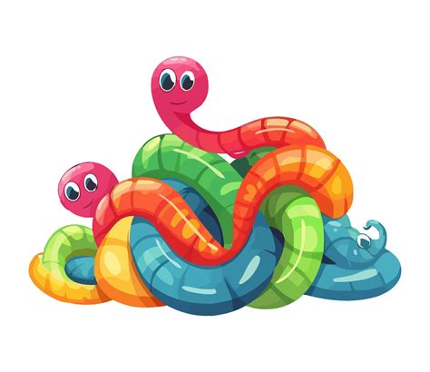 cheerful cartoon sweet worm gummy icon isolated 47643747 Vector Art at ...