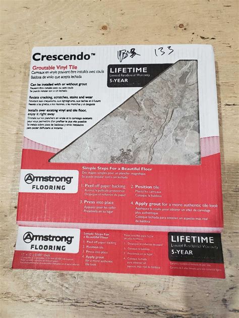Armstrong Flooring 12x12 Peel & Stick Laminate Tiles 1 Box = 24 sq ft ...