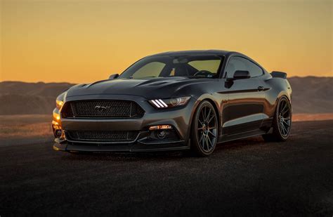 Download Sunset Black Ford Mustang Gt Wallpaper | Wallpapers.com