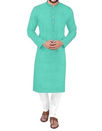 Gauri Laxmi Enterprise Men's Cotton Blend Solid Straight Kurta (PLN ...