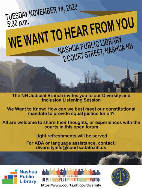 New Hampshire Judicial Branch to Host Diversity & Inclusion Listening ...
