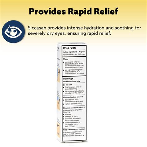 Siccasan & Siccaforte Eye Gel for Dry Eyes | for Night & Day Use ...