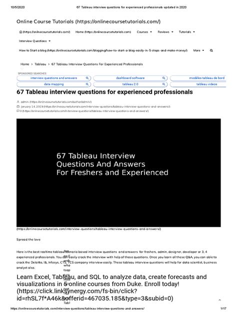 Image result for Tableau Scenario-Based Interview Questions