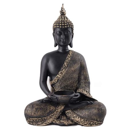 Buy CraftVatika Sitting Buddha Showpiece Statue Tealight Candle Holder ...