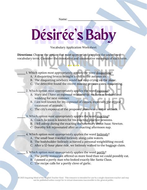 Desiree's Baby Pdf