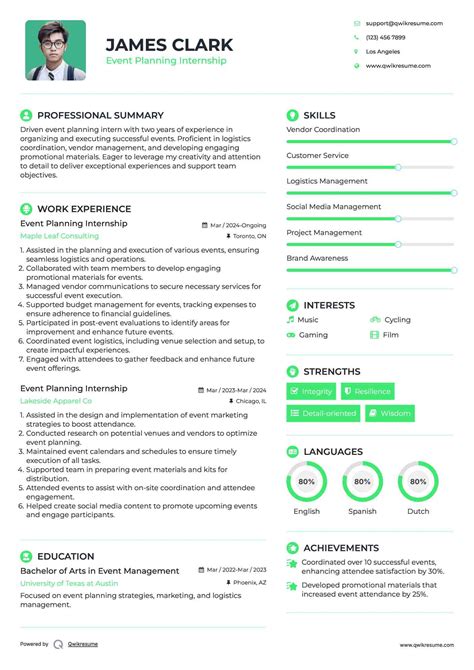 10+ Event Planning Intern Resume Samples & Templates for 2025