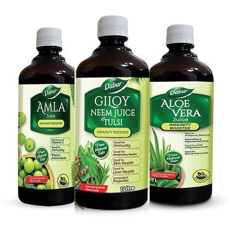 DABUR Giloy Neem Tulsi Juice - 1L + Dabur Amla Juice - 1L + Dabur ...