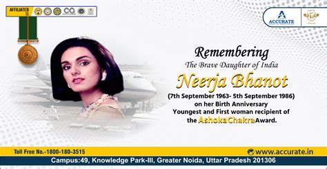 Remembering the Brave Daughter of India Neerja Bhanot AIMT