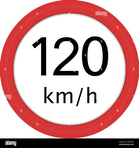 120 speed limit sign Stock Vector Images - Alamy