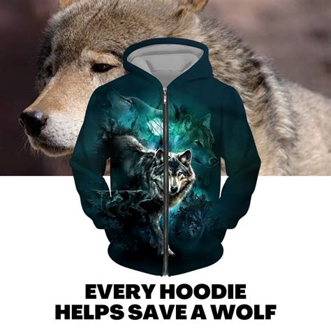 Save The Wolves Hoodie - Wolf Mission