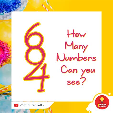 How many numbers do you see? | Simple math, Crafts, Math jokes