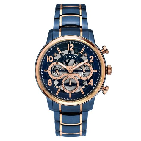Timex Men Blue Round Dial Analog chronograph Watch