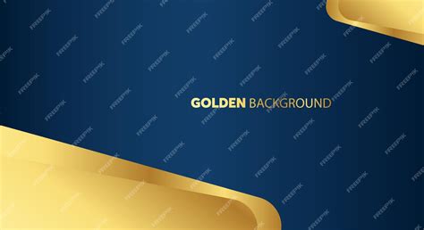 Abstract background with gold and dark blue color vector graphic ...