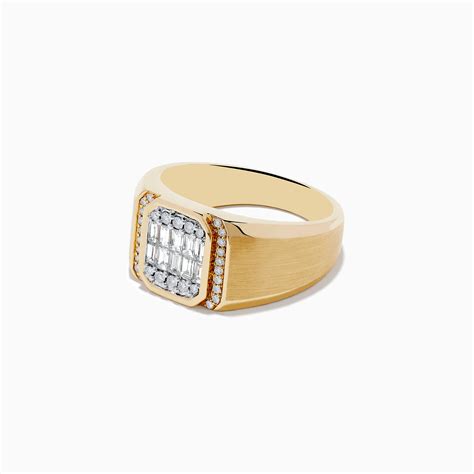 Men's 14K Two Tone Gold Diamond Ring – effyjewelry.com