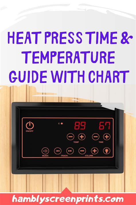 Image result for Heat Press Temperature Guide