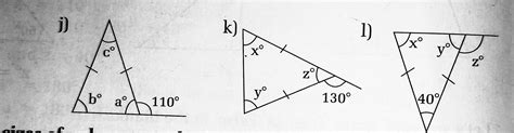 Find the sizes of unknown angles in the following figures. - Brainly.in