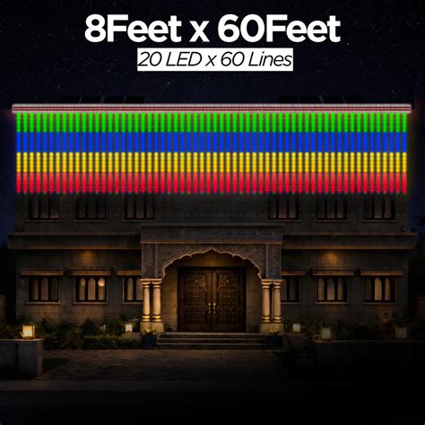 8 Feet × 60 Feet Pixel LED Toran & Building Lights – Wedding Decoratio ...