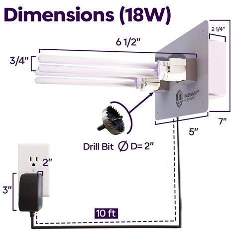 Snapklik.com : BioShieldUV 18W HVAC UV Light Air Purifier Whole House Dual UV UVC Light In Duct ...