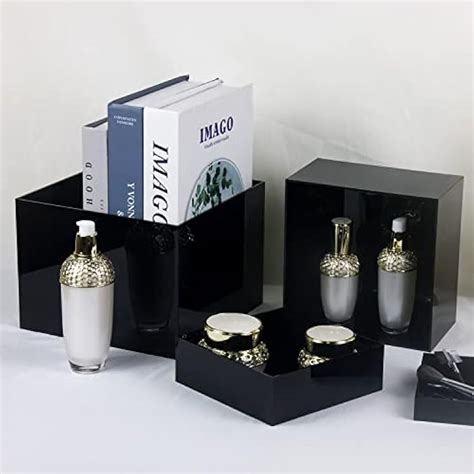 KCGANI Acrylic Cube Display Boxes Pedestals, Black Platform India | Ubuy