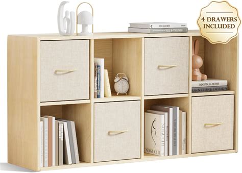Amazon.com: EXPERLAM 8 Cube Storage Organizer - Solid Wood Bookshelf ...