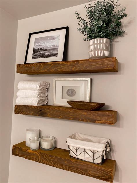 How to style floating shelves in a bathroom – Artofit