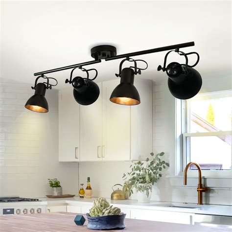 Track Lighting Black Track Lighting Fixtures Ceiling Kitchen Light ...